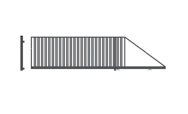 Posuvná brána BELFAST pravá 149X400 W4029 BAUMAX