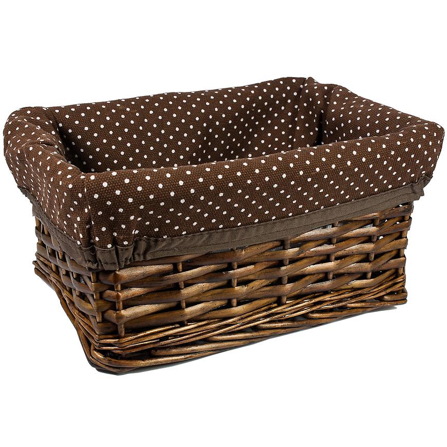 Proutěný košík 27x18x12 hnědý BAUMAX