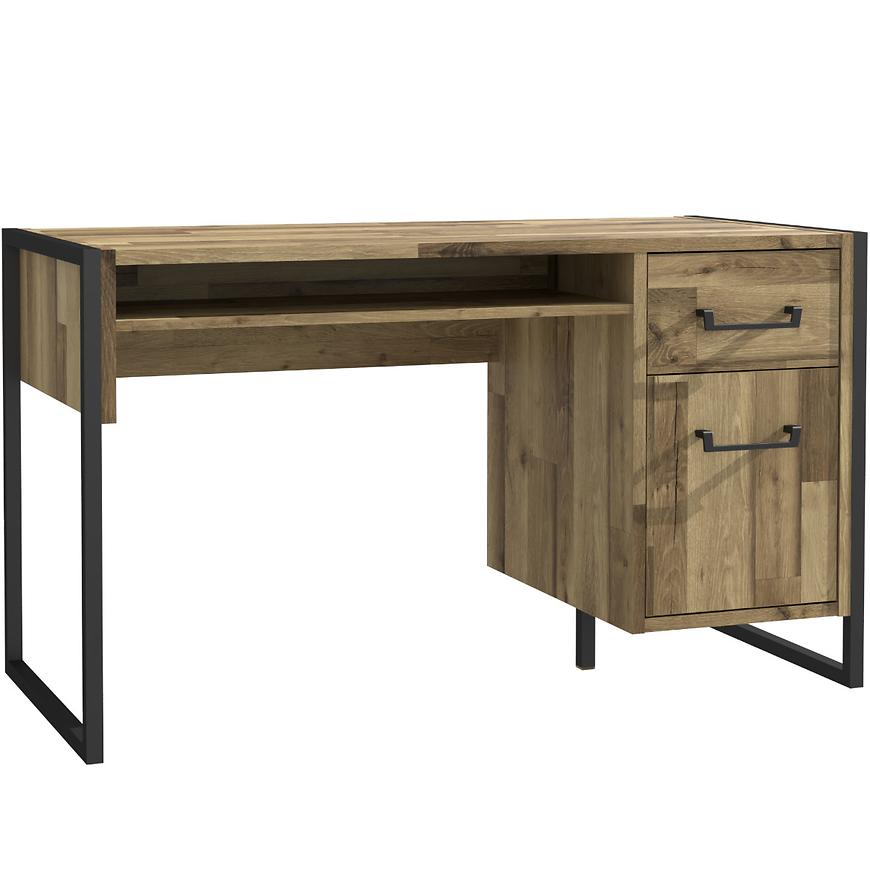 Psací Stul Hud 130cm Beton/Dub Štípaný BAUMAX