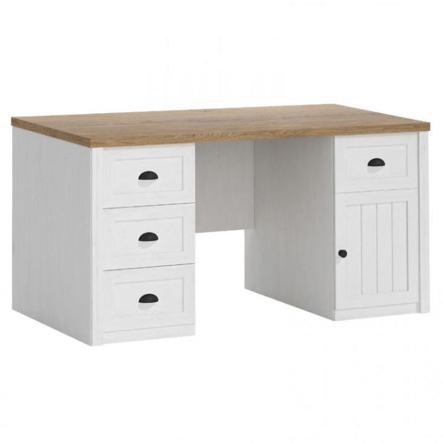 Psací Stůl Prowansja 160cm Borovice Andersen/Dub Lefkas Tmavě