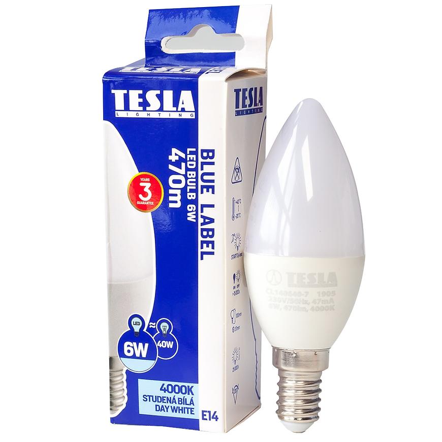Tesla - LED žárovka Candle svíčka TESLA