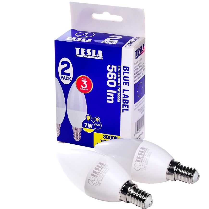 Tesla - LED žárovka Candle svíčka TESLA