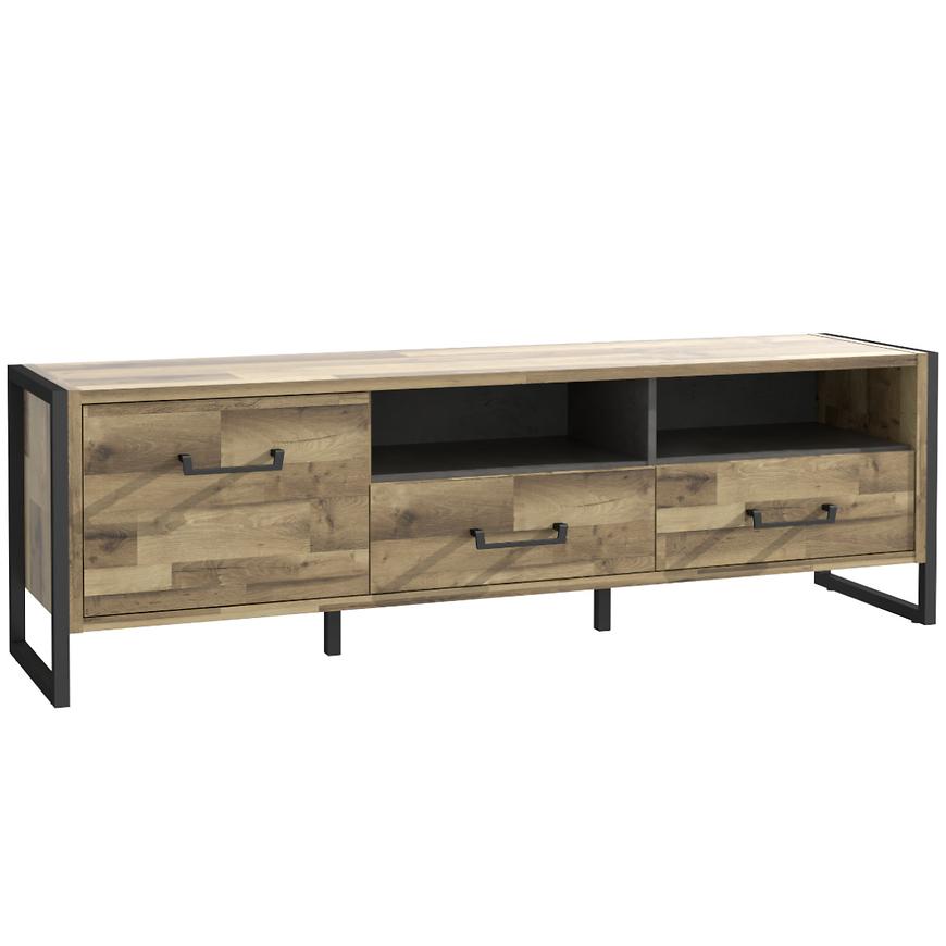 Tv Stolek Hud 169cm Beton/Dub Štípaný BAUMAX