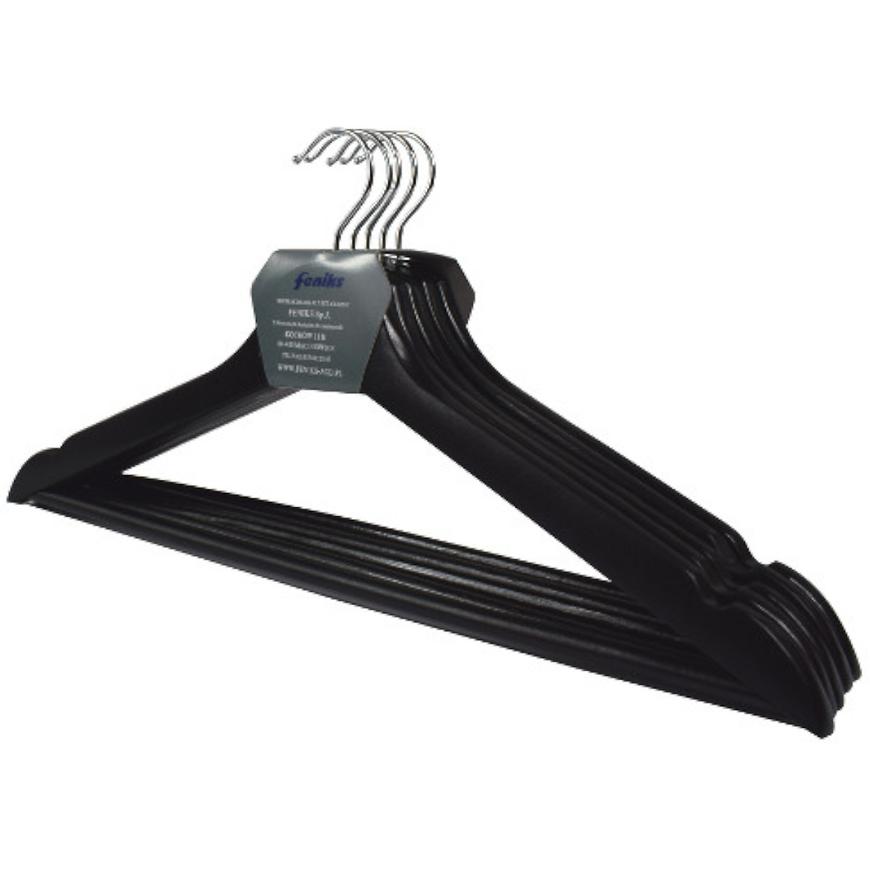 Věšáček 5 ks černý BAUMAX