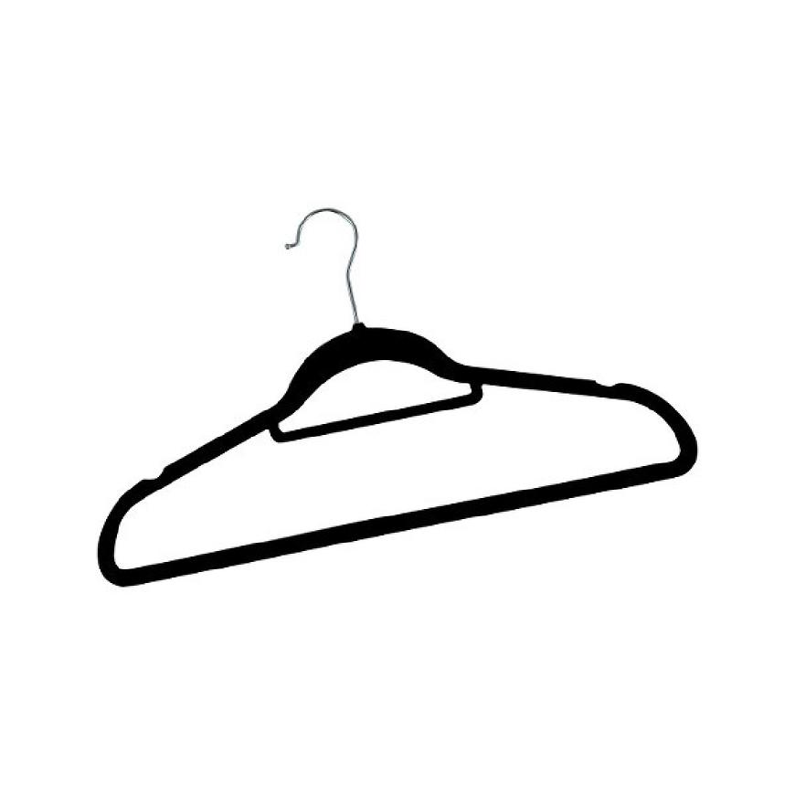 Vešiak velur sada 10 ks mix BAUMAX