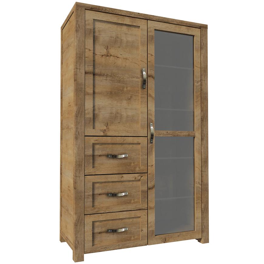 Vitrína Nevada 115 cm Dub Lefkas Temný