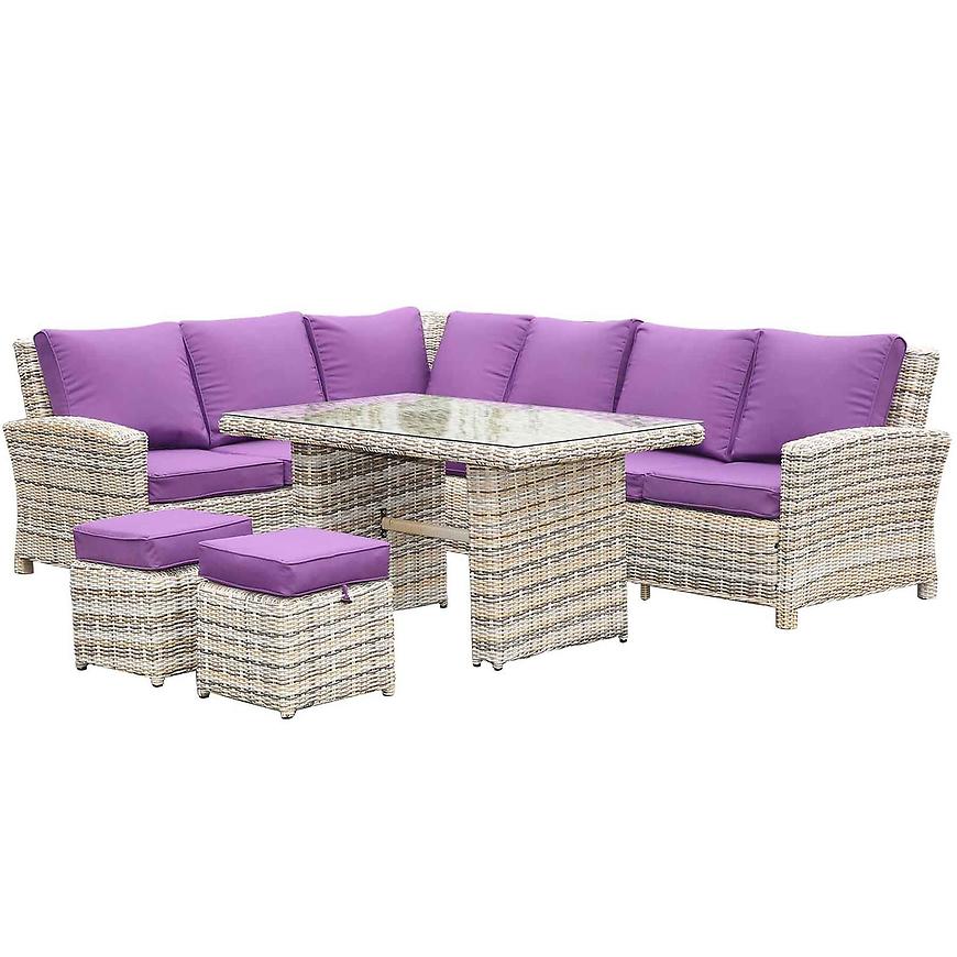 Zahradní rohová sedačk technorattan Montana krémová BAUMAX