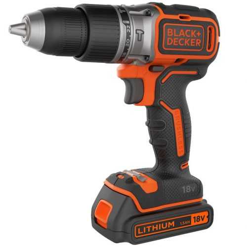 Aku vrtačka s příklepem Bezuhlíková Black&Decker BL188K 18V Black & Decker
