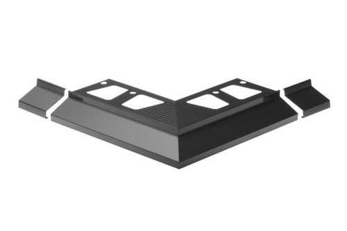 Balkónový okapový profil rohový grafit Aqua Mercado