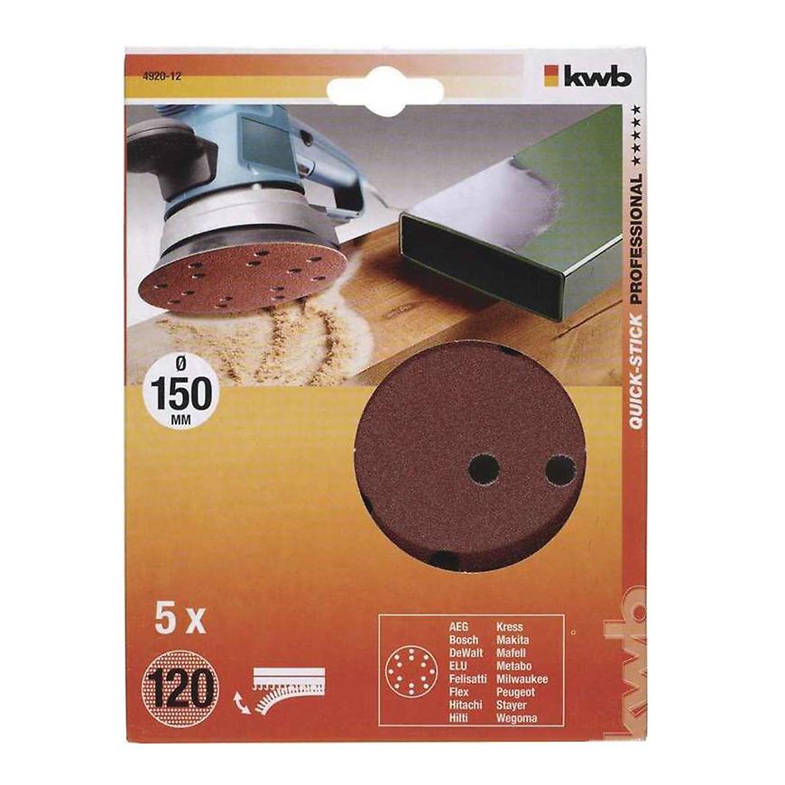 Děrovaný brusný papír k exc. brusce 150 K120 SB KWB