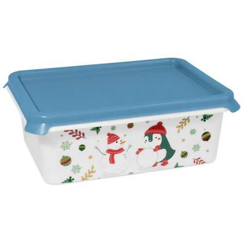 Dóza Christmas 1 L modr. Baumax