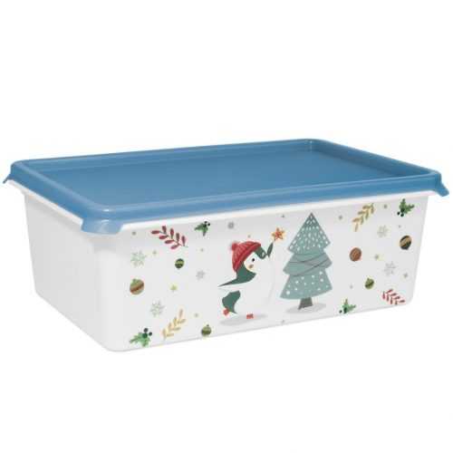 Dóza Christmas 4 L modr. Baumax