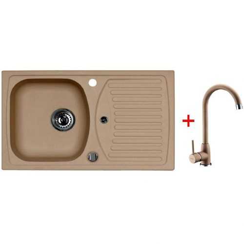 Dřez Record béžový + baterie Alveus