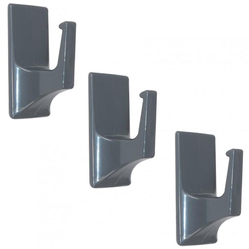 Háček plastový šedý 3ks Baumax