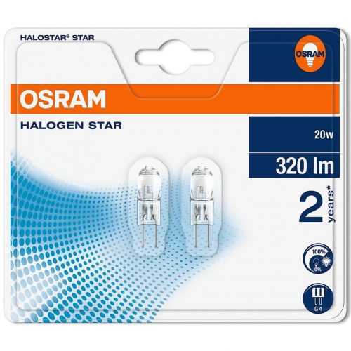 Halogenová žárovka OSRAM G4 12 V 20 W stmívatelná 2 ks Baumax