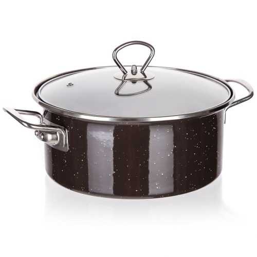 Hrnec smalt. Granite Dark Brown 3.7l 13702005 Baumax