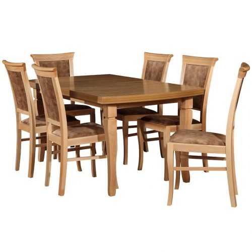 Jídelní Set Klaudiusz 1+6 St34 160x90+40 + W110 Buk Baumax