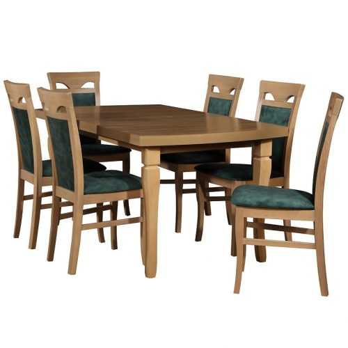 Jídelní Set Ligia 1+6 St34 160x90+40f +W106 Dub Wotan Baumax