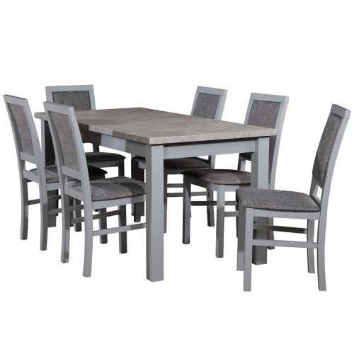 Jídelní Set Maurycy 1+6 St28 160x80+40 +W98 Betón Baumax