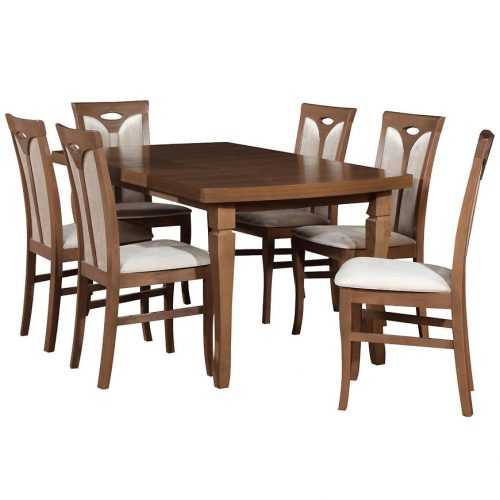 Jídelní Set Melania 1+6 St34 160x90+40f +W109 Dub Lefkas Baumax