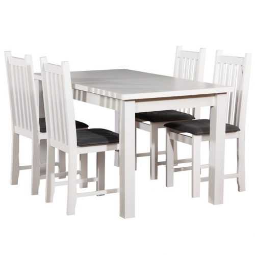 Jídelní Set Miron 1+4 St28 120x80+40 +W77 Bílý Baumax