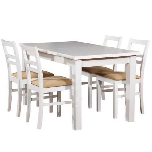 Jídelní Set Odys 1+4 St28 120x80+40 +W107 Bílý Baumax
