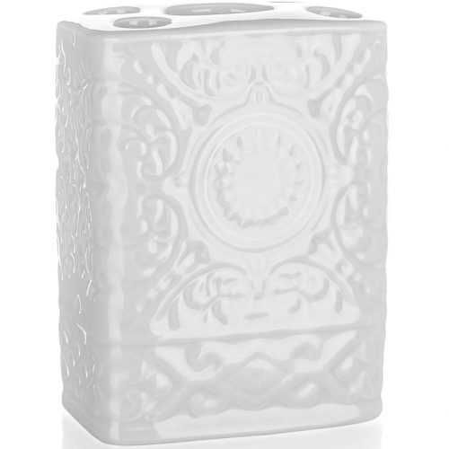 Kelímek na zub. kartáčky keram. bílý Baumax