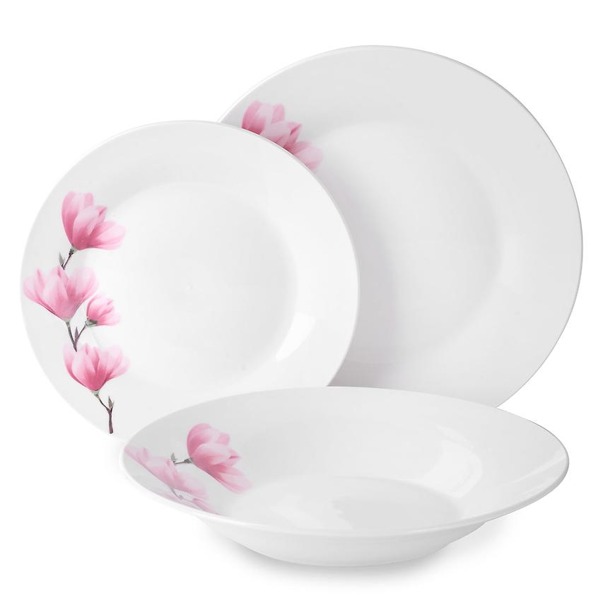 Keramický sada talířů kulatých 18-díl. Magnolie Baumax