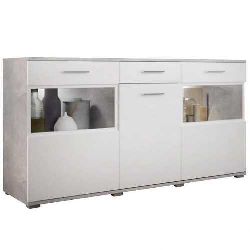 Komoda Blues 154 cm Bílá/Beton Baumax