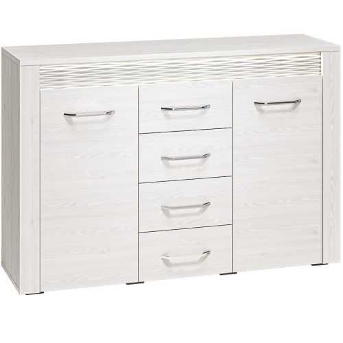 Komoda Clermont 138cm 07 Sněhová Borovice Baumax