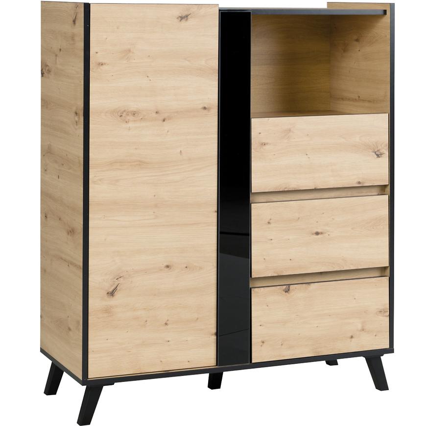 Komoda Flix 2 Dub Artisan/Černá Baumax