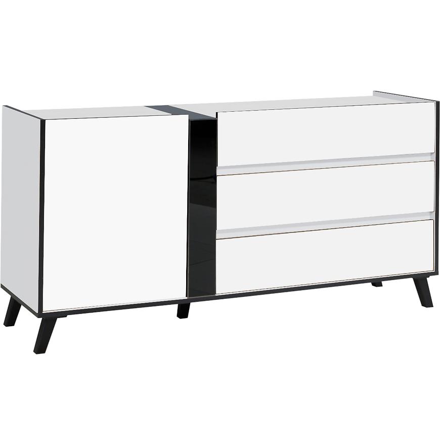 Komoda Flix 3 Bílý/Černá Baumax