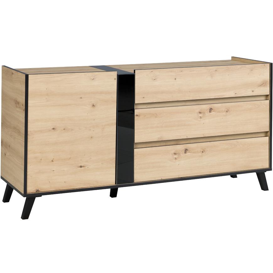 Komoda Flix 3 Dub Artisan/Černá Baumax