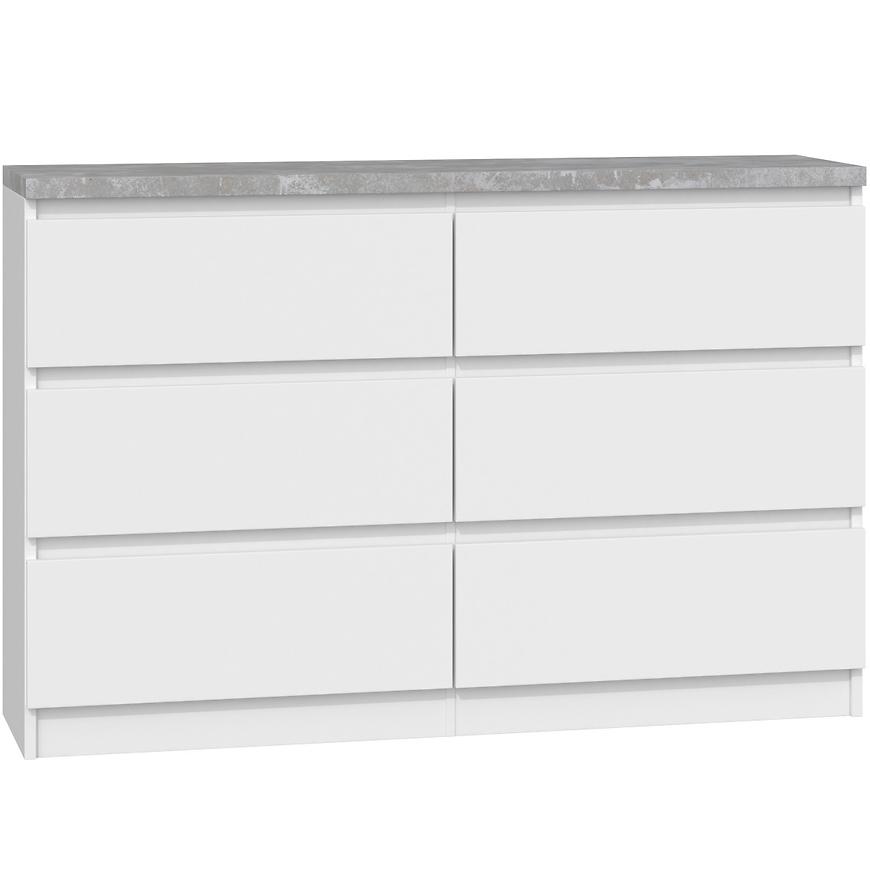 Komoda Malwa M6 120 B22 Bílý Mat/Doska Beton Baumax