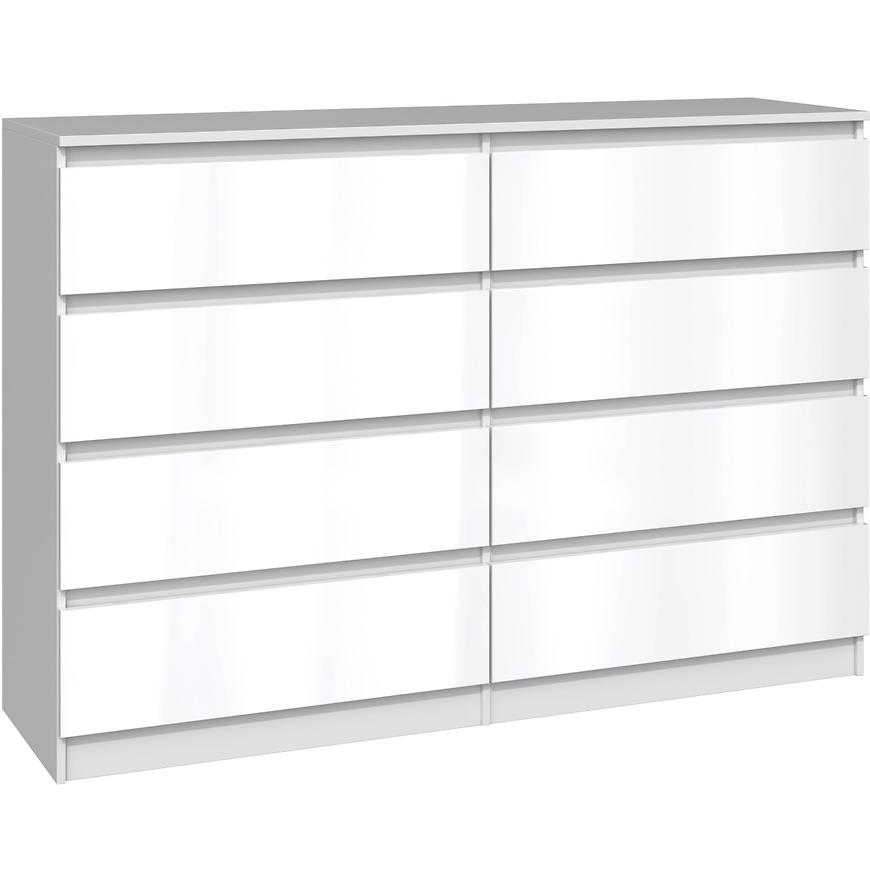 Komoda Malwa M8 140 Biely/Biely Lesk Baumax