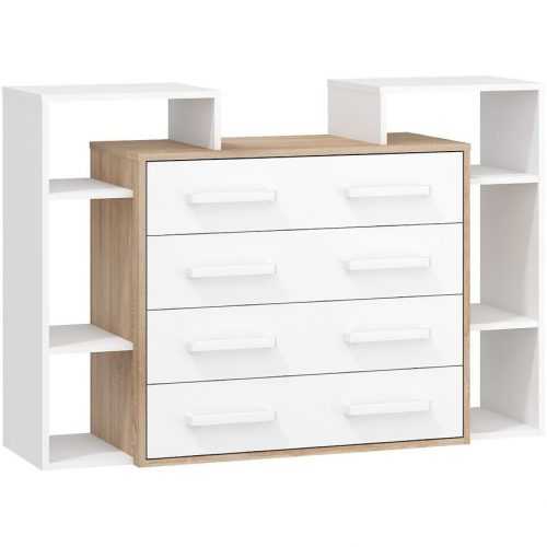 Komody Rio 127cm Světlý Dub Sonoma/Bílý 4S Baumax