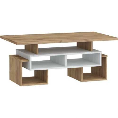 Konferenční Stolek Rio 110cm Dub Craft Bílý/Zlatý S Baumax