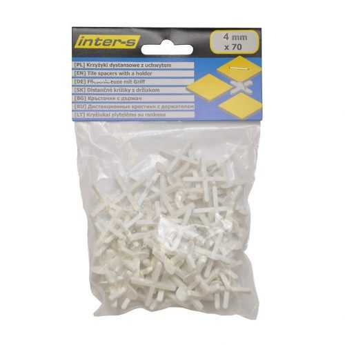 Křížky distanční s úchytkou 4mm (70ks) Baumax