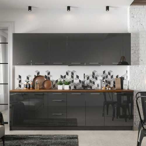 Kuchyňská linka Alvico 260cm Antracit