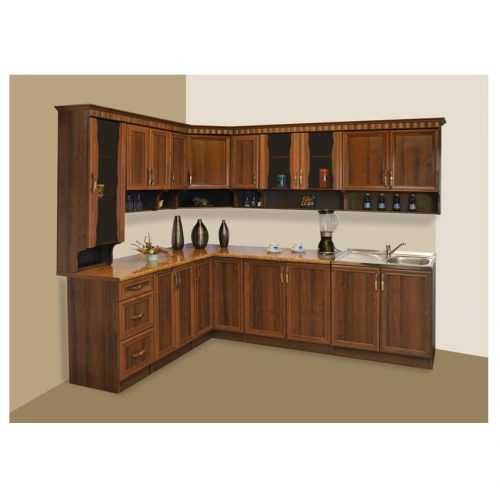 Kuchyňská linka Bona 250cm Roh. Mer. Ořech Baumax