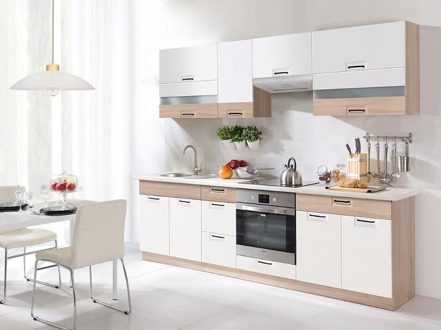 Kuchyňská linka Favorit 260 C Plus s deskou Sonoma/White/Sonoma Baumax