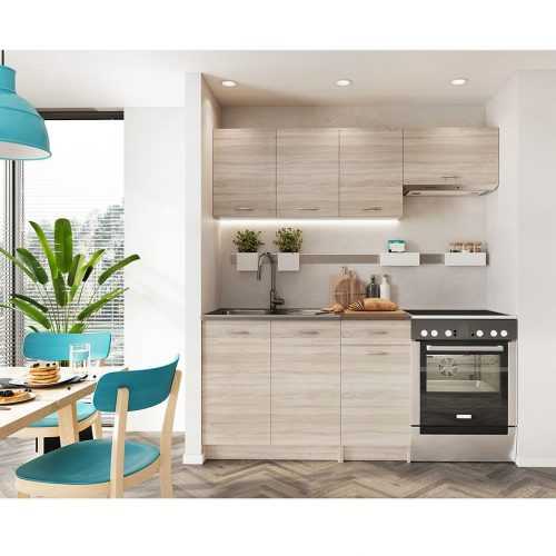 Kuchyňská linka Mela 180 cm Dub Sonoma s pracovní deskou Baumax