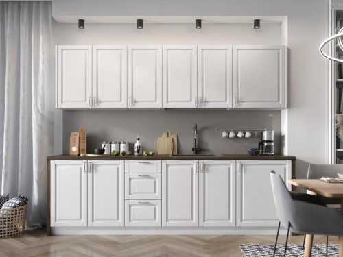Kuchyňská linka Moniuszko 260cm Bílá Bez Pracovní Deskou Baumax