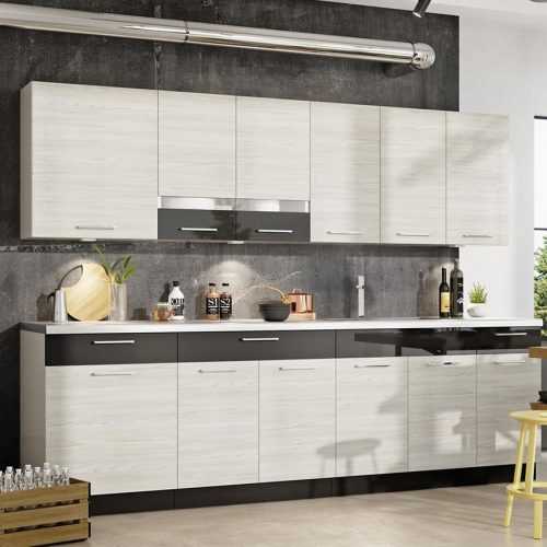 Kuchyňská linka Next 260cm Bělená Douglaska Jedle