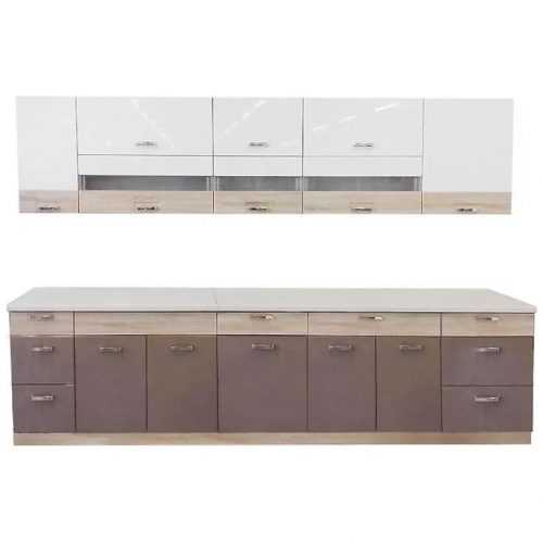 Kuchyňská linka Premio 330cm Dub Sonoma/Bílá/Lesk Baumax