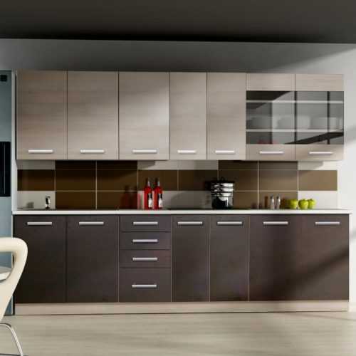 Kuchyňská linka Wiktoria Chamonix/Legno 260cm Bez Pracovní Deskou Baumax