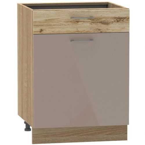 Kuchyňská skříňka Mocca Macate Lesk BB D60 S/1 P/L Baumax