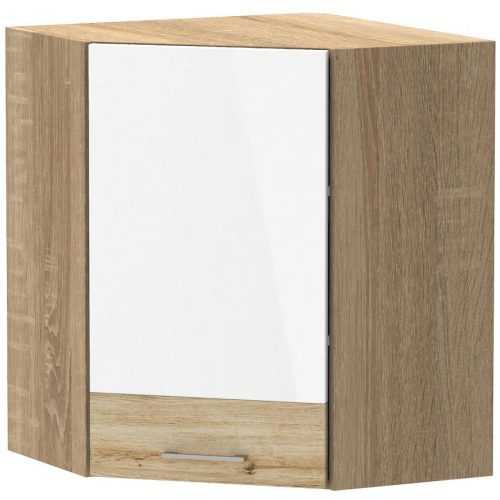 Kuchyňská skříňka Mocca Wr P/L Bílá Lesk/Dub Sonoma Baumax