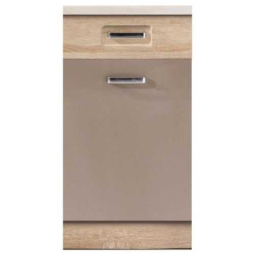 Kuchyňská skříňka Premio 3D Dub Sonoma/Cappuccino Lesk Baumax