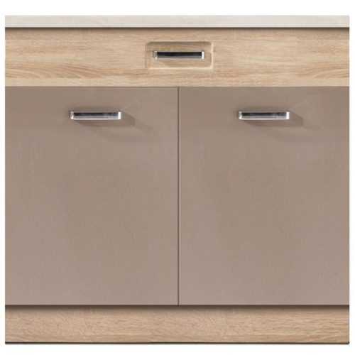 Kuchyňská skříňka Premio 7D Dub Sonoma/Cappuccino Lesk Baumax